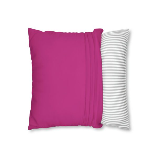 "Namast'ay Home With My Horse" - Marbled Orange & Fuchsia on Pink Pillow COVER - Image 5