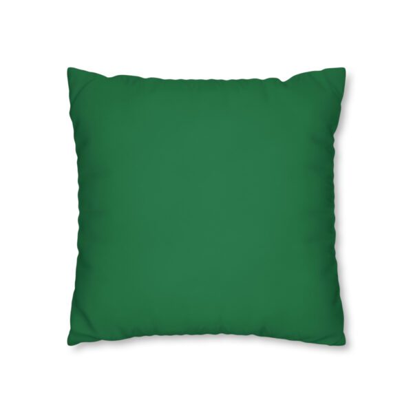 "Namast'ay Home With My Cat" - Marbled Pink & Teal on Dark Green Pillow COVER - Image 6