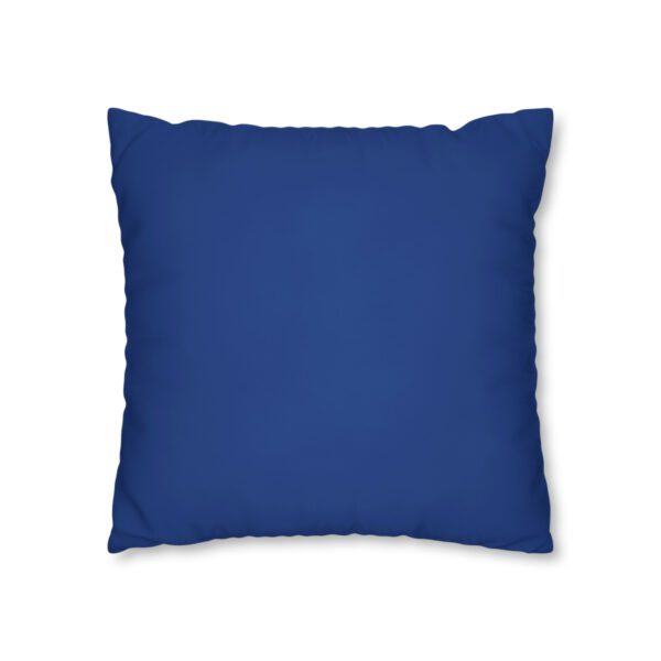"Namast'ay Home With My Cat" - Marbled Pink & Teal on Dark Blue Pillow COVER - Image 6