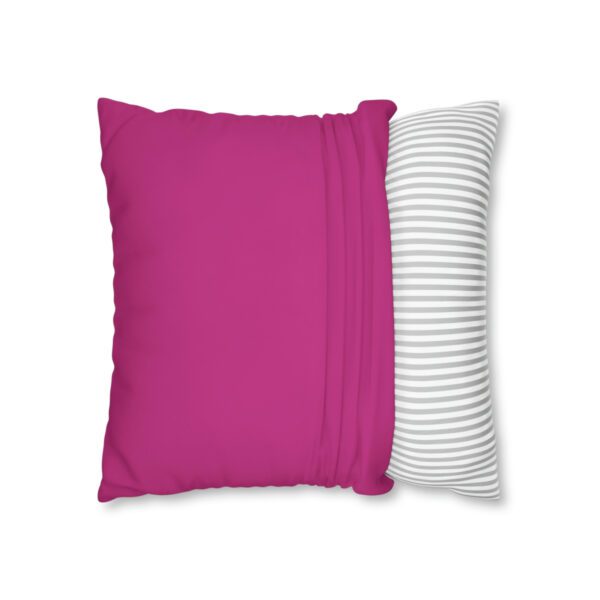 "Namast'ay Home With My Horse" - Marbled Orange & Fuchsia on Pink Pillow COVER - Image 11