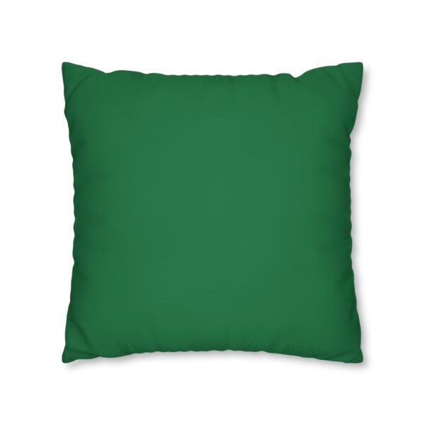 "Namast'ay Home With My Cat" - Marbled Pink & Teal on Dark Green Pillow COVER - Image 10