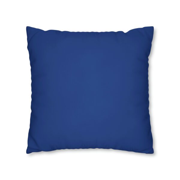 "Namast'ay Home With My Cat" - Marbled Pink & Teal on Dark Blue Pillow COVER - Image 10