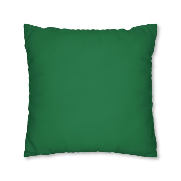 "Namast'ay Home With My Cat" - Marbled Pink & Teal on Dark Green Pillow COVER - Image 14