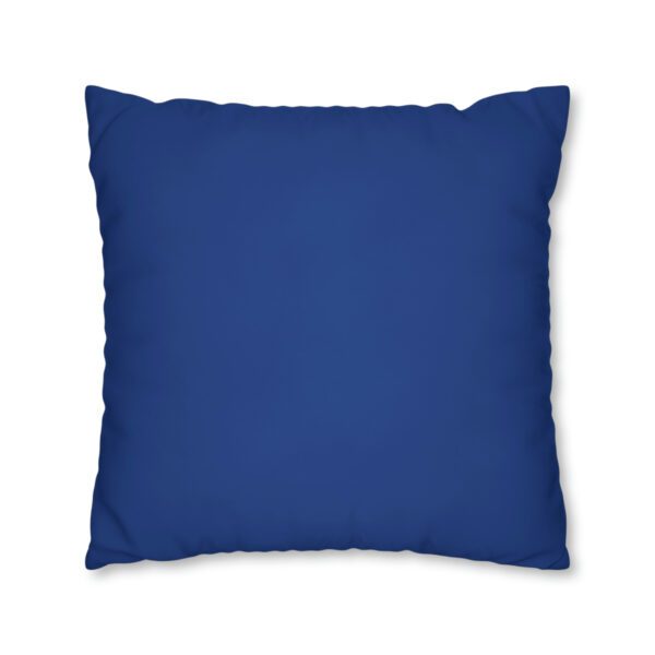 "Namast'ay Home With My Cat" - Marbled Pink & Teal on Dark Blue Pillow COVER - Image 14