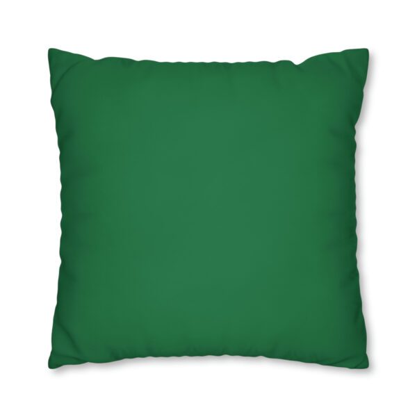 "Namast'ay Home With My Cat" - Marbled Pink & Teal on Dark Green Pillow COVER - Image 18