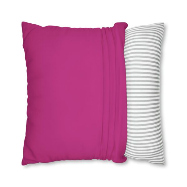 "Namast'ay Home With My Horse" - Marbled Orange & Fuchsia on Pink Pillow COVER - Image 32